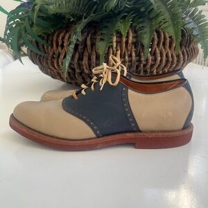 VTG Cole Haan 2 Tone Oxfords Shoes Men Sz 10.5 16133E/1300 Sport Saddle Leather